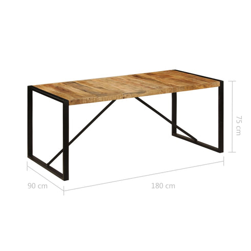 Rustika Rowe -  Dining Table Solid Rough Mango Wood 180 cm